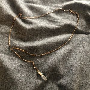 Gold and crystal necklace
